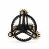 hand spinner engrenage 6 roulements noir