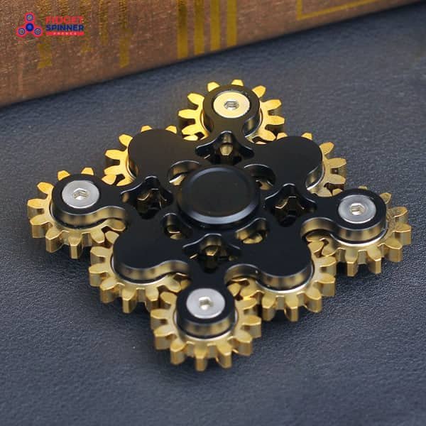 Bague Spinner à Engrenages Rotatifs – Mécanique Steampunk En Acier Titane, Fidget Toy Unisexe Argent – EDC, Anti-Stress